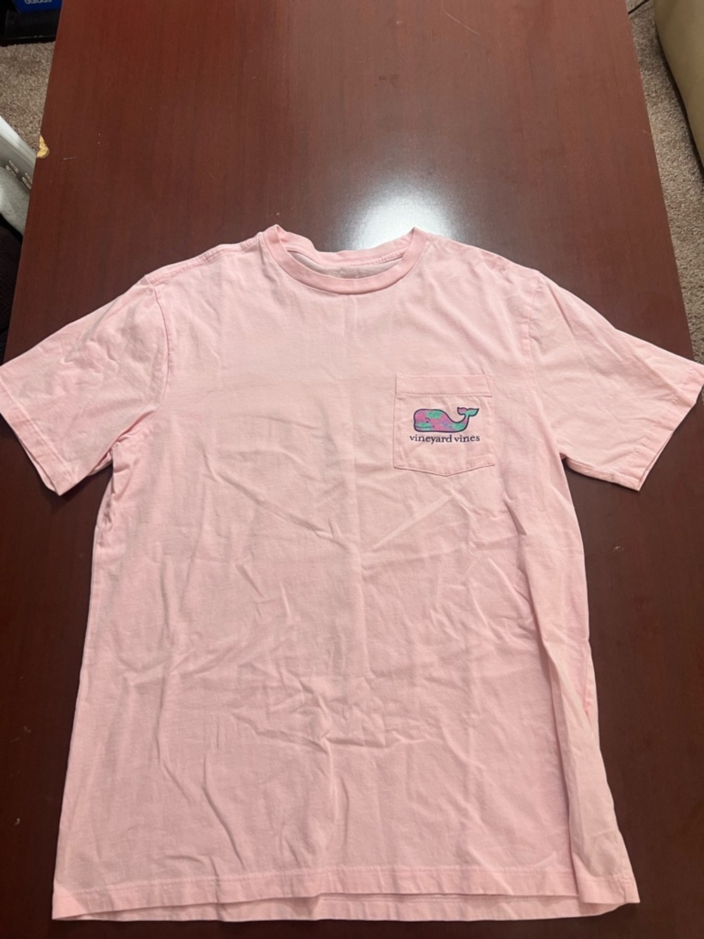 Vineyard Vines Light Pink Logo Tee - Picture 2 of 4